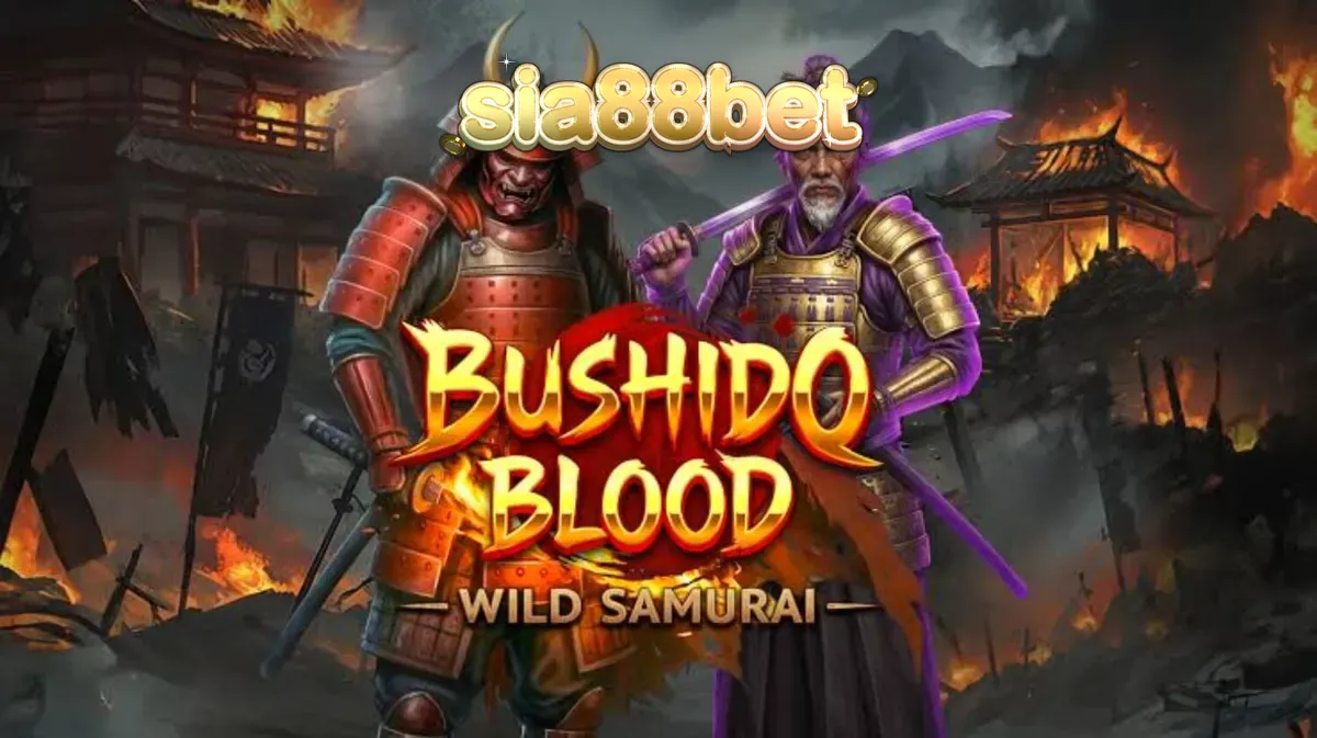 Tampilan visual slot Bushido Blood dengan tema samurai dan pedang katana